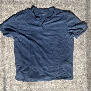 Lucky Brand Men's Navy Short Sleeve Notch Neck Tee (L)